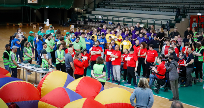 Eröffnung beim 12. Mosaik-Sportfest in der Sömmeringhalle
